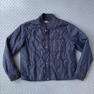 Vintage Ralph Lauren Dark Blue Quilted Bomber Jacket